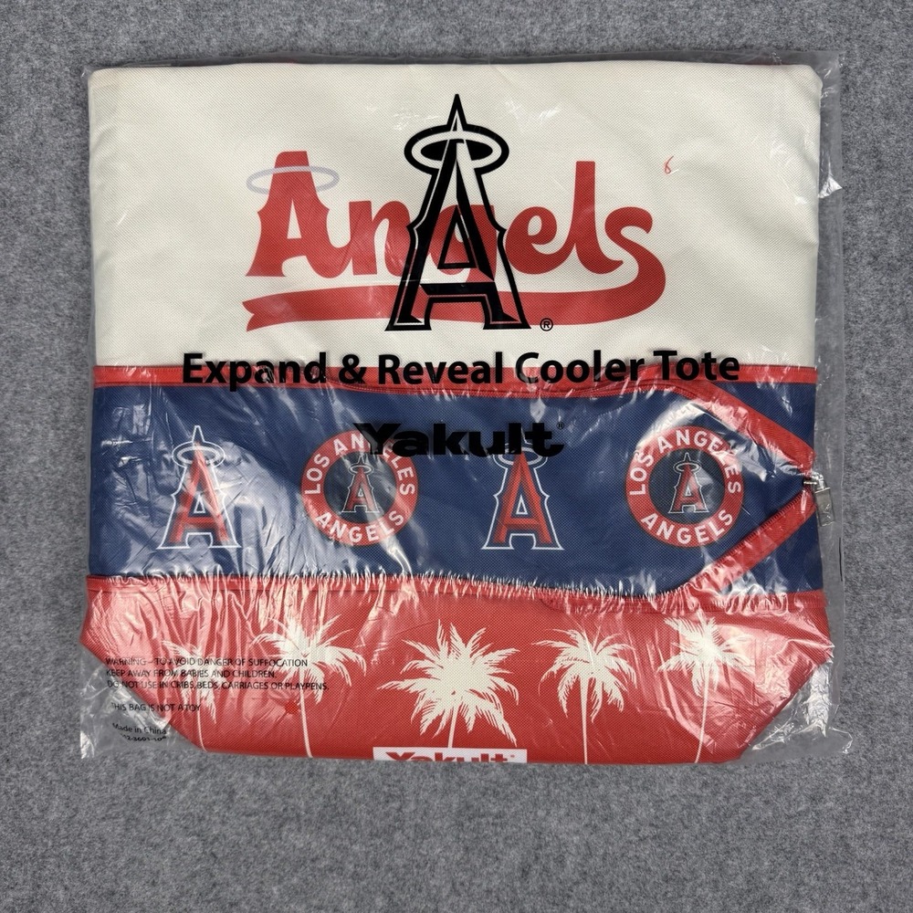 Yakult Los Angeles Angels Expand & Reveal Cooler Tote White/Red/Blue MLB Lot 2